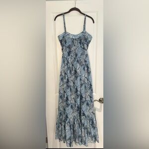 Joie Elissabet Tie-Back Printed Maxi Dress